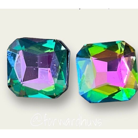 Bundle Sale 3 for $15 | Large Sparkly Watermelon Colored Bling Earrings - Picture 3 of 6